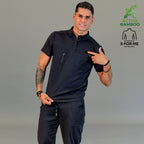 filipina bamboo hombre 510 negro detalle bolsillos Sandel Medica