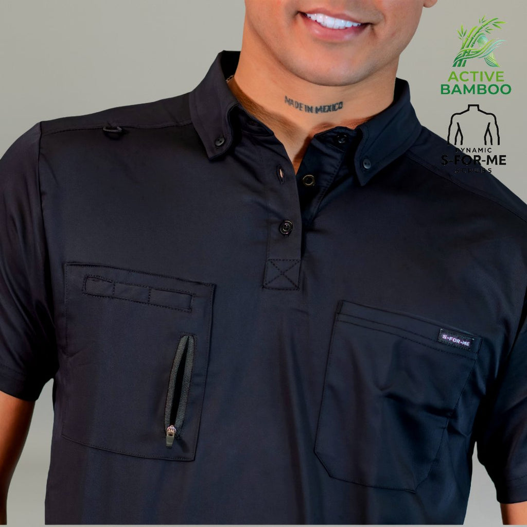 filipina bamboo hombre 510 negro cuello en V Sandel Medica