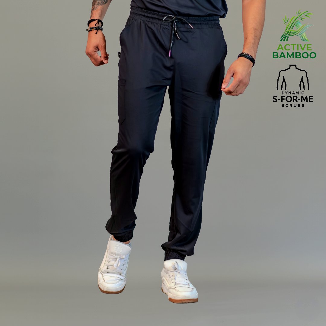 jogger bamboo hombre 510 negro tela bambu antibacterial Sandel Medica
