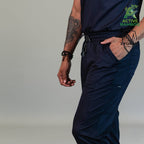 jogger bamboo hombre 510 azul marino detalle puño tobillo Sandel Medica