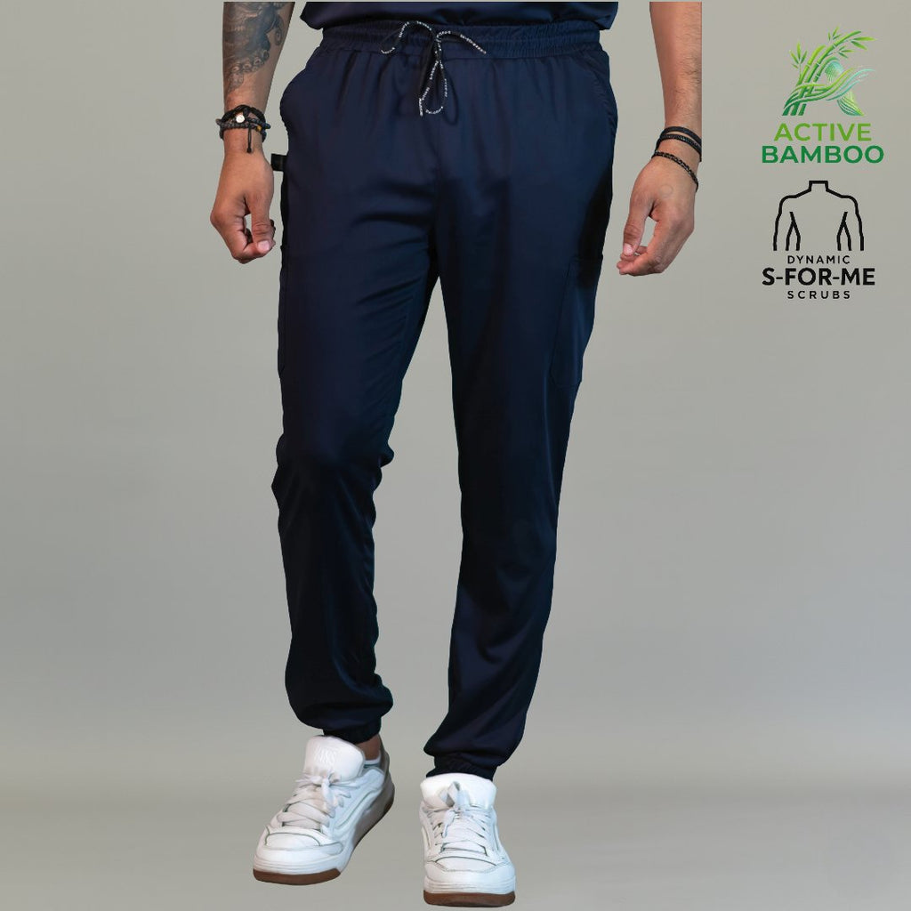 jogger bamboo hombre 510 azul marino vista posterior Sandel Medica