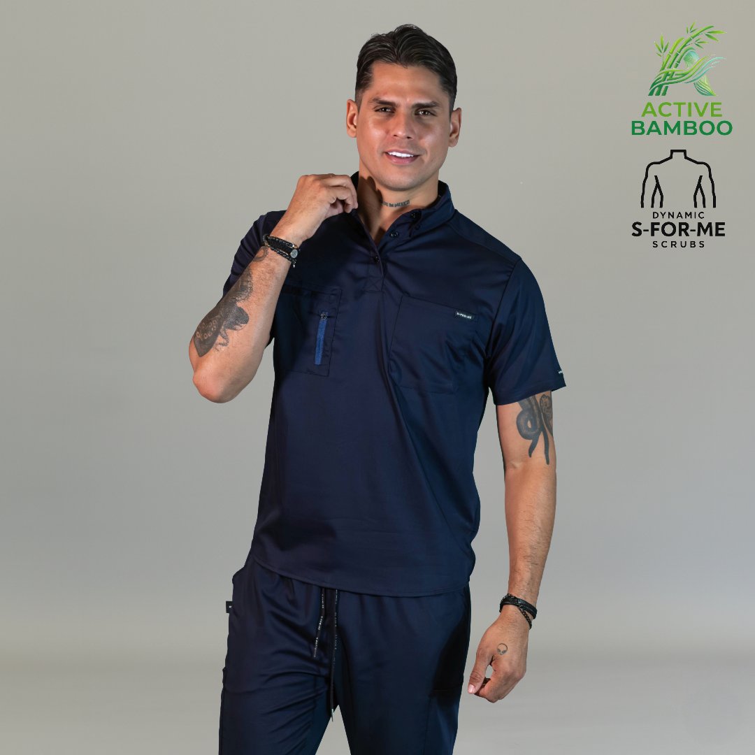 filipina bamboo hombre 510 azul marino vista frontal Sandel Medica