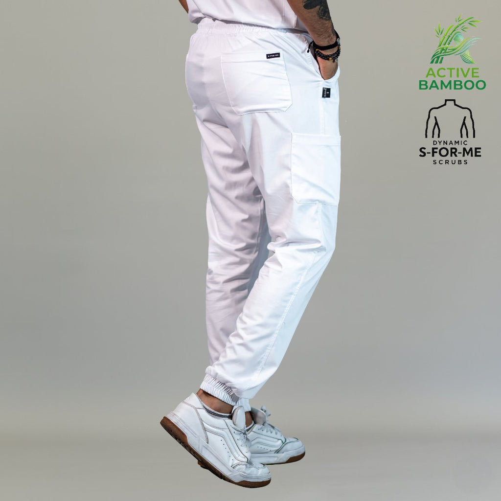 jogger quirurgico bamboo hombre 510 blanco uso clinico Sandel Medica