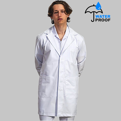 Bata Médica Blanca Hombre Antifluido Stretch