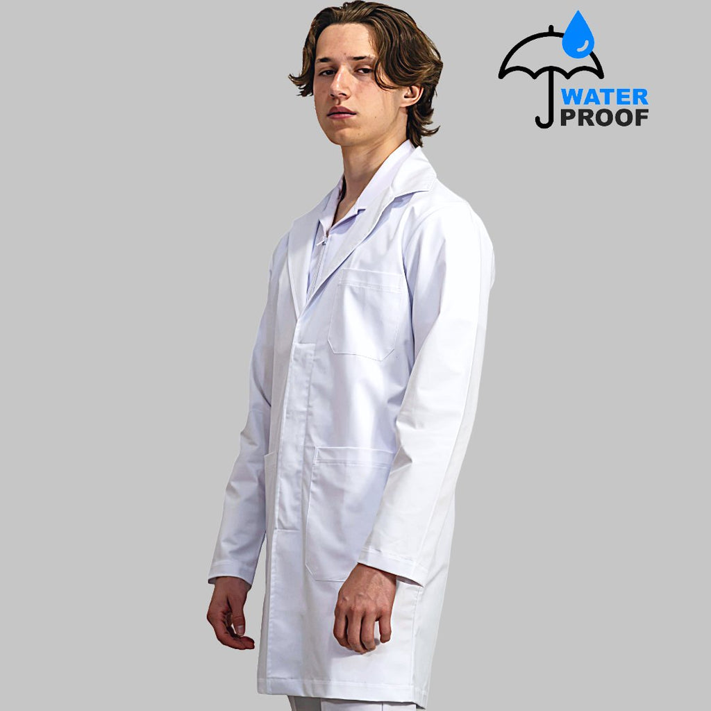 Bata Médica Blanca Hombre Antifluido Stretch