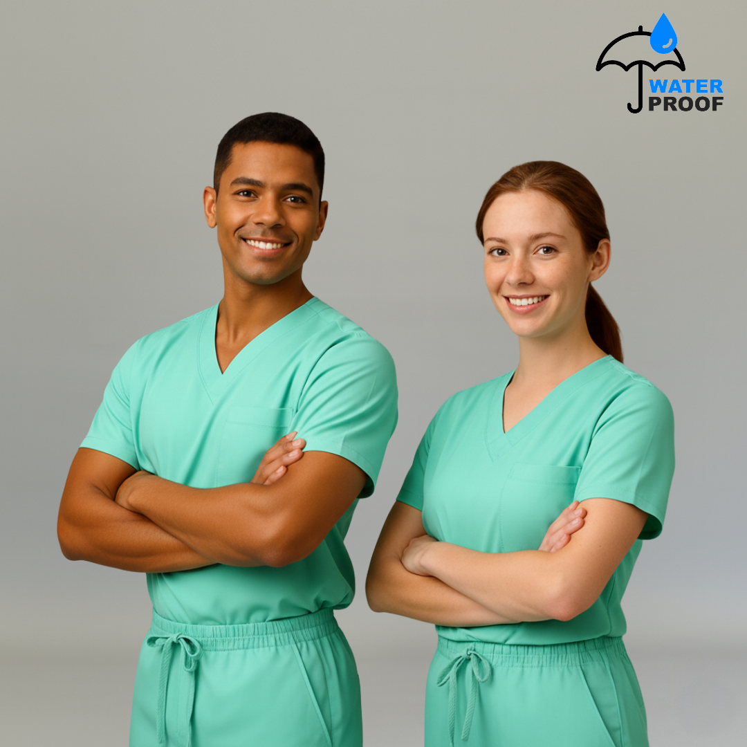 Filipina Quirúrgica 500 Unisex Basic Azul Agua Antifluido-cloro resistente Scrubs 500 FW