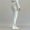 pantalon blanco para mujer super stretch acampanado