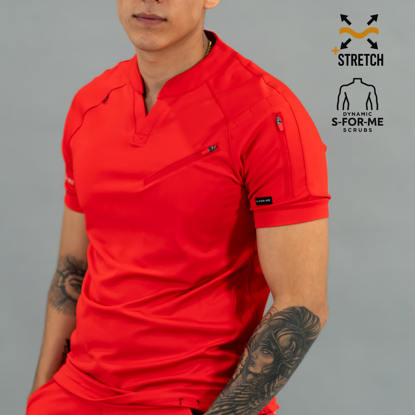 Filipina Quirúrgica Super Stretch Roja Hombre, Scrubs 905