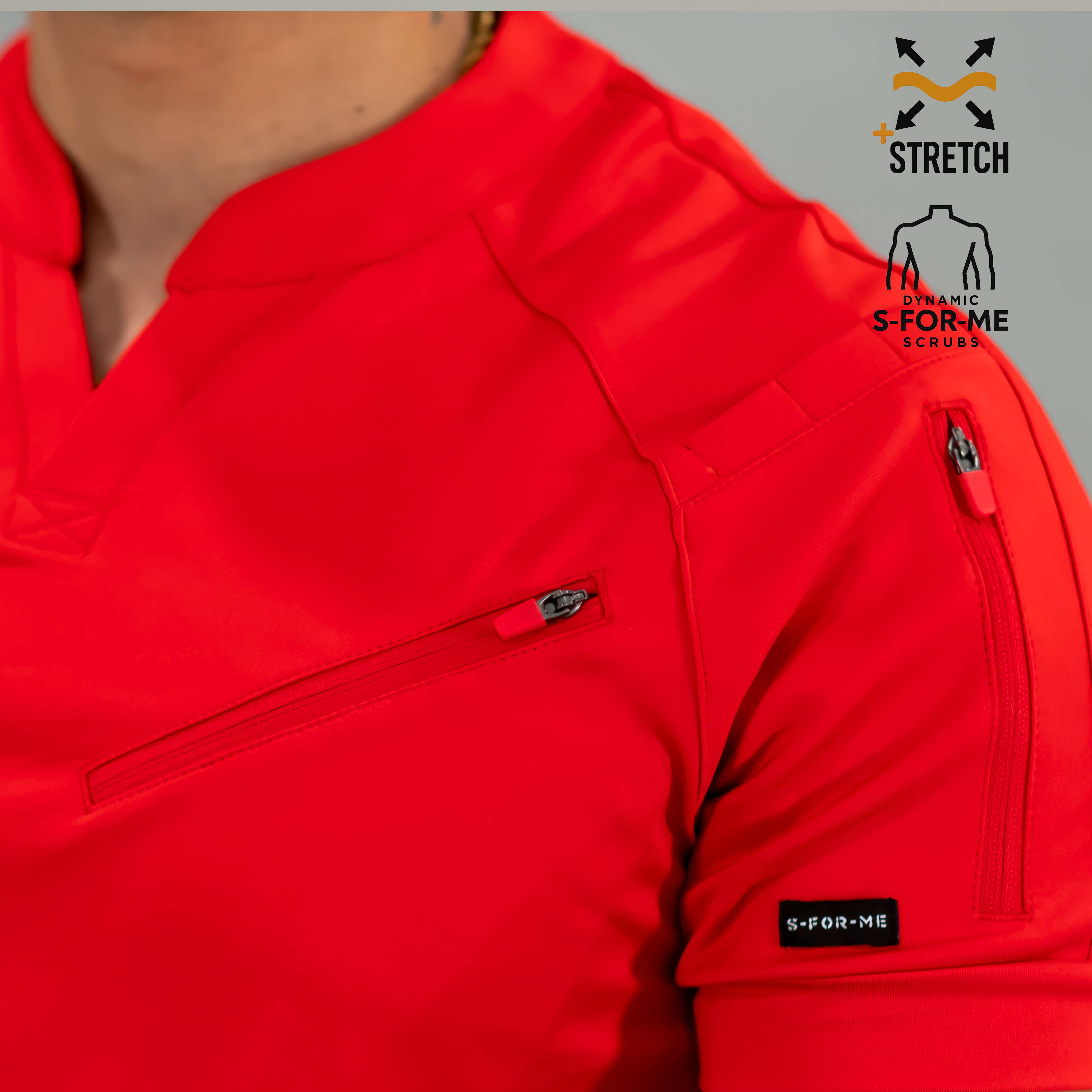 Filipina Quirúrgica Super Stretch Roja Hombre, Scrubs 905