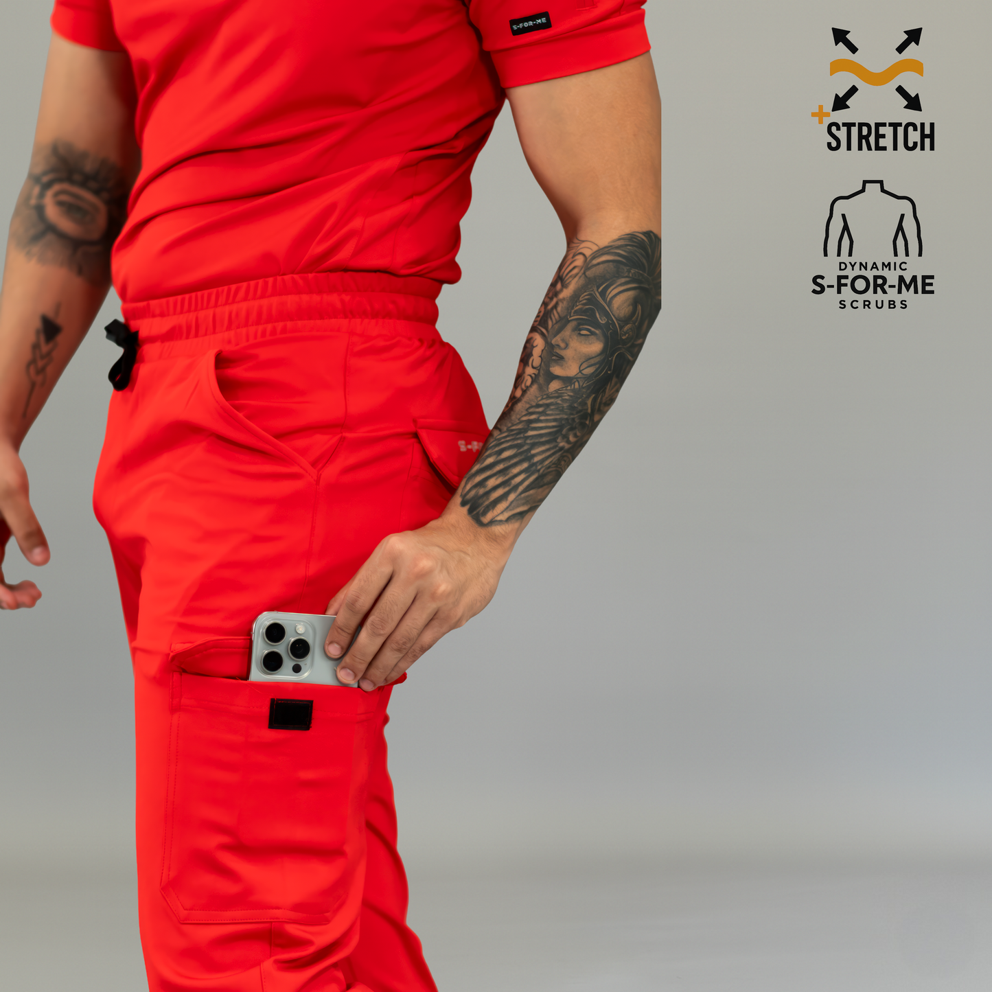 Jogger Rojo Super Stretch Hombre, Scrubs 905