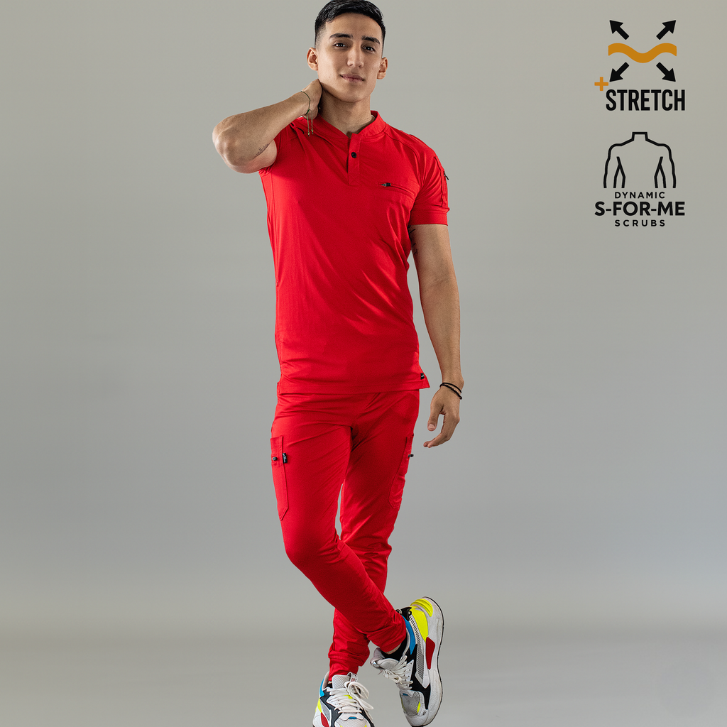 Men’s Scrub Jogger 901 Scarlet Flame Super Stretch