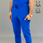 Uniforme quirúrgico hombre azul rey con pantalón jogger 901
