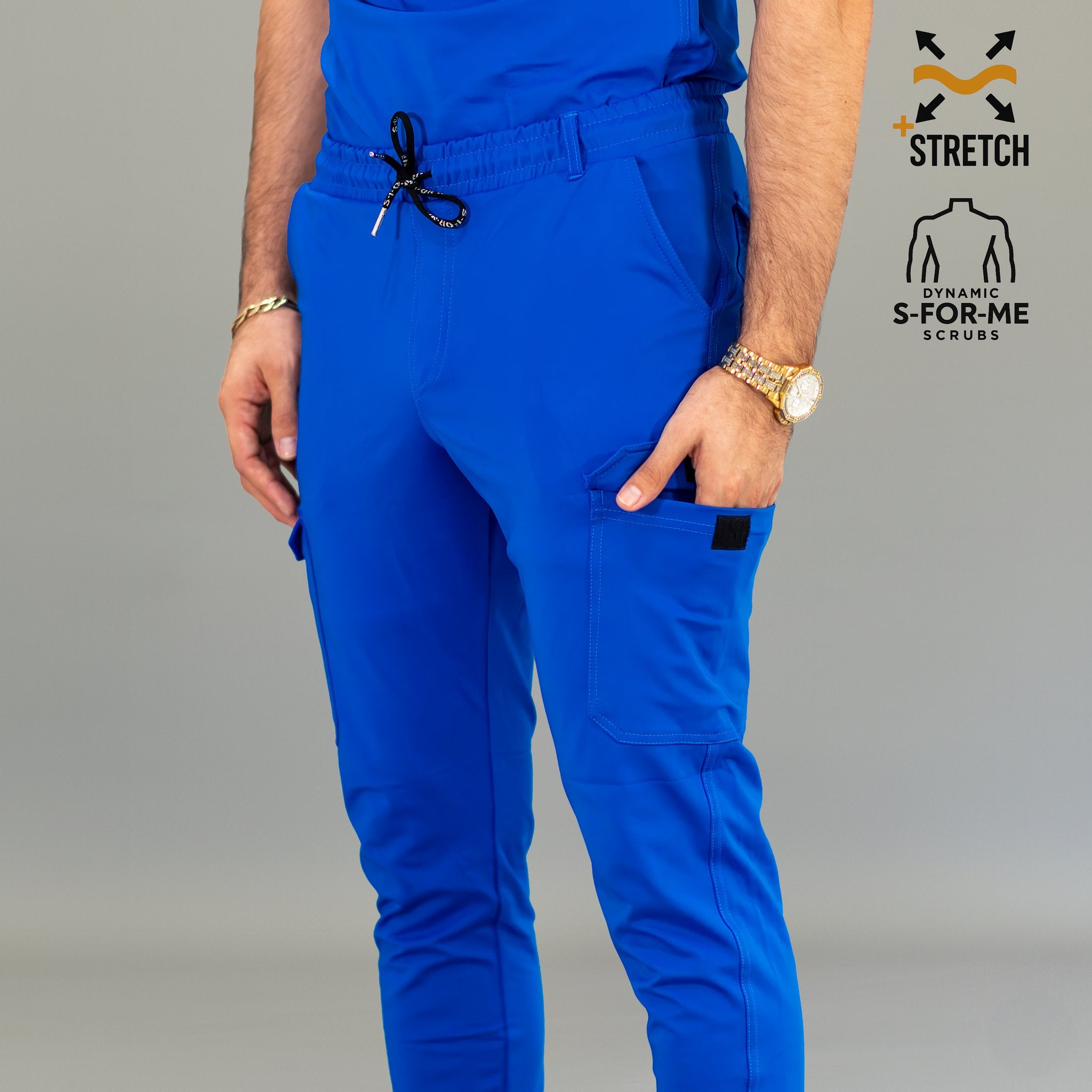 Uniforme quirúrgico hombre azul rey con pantalón jogger 901