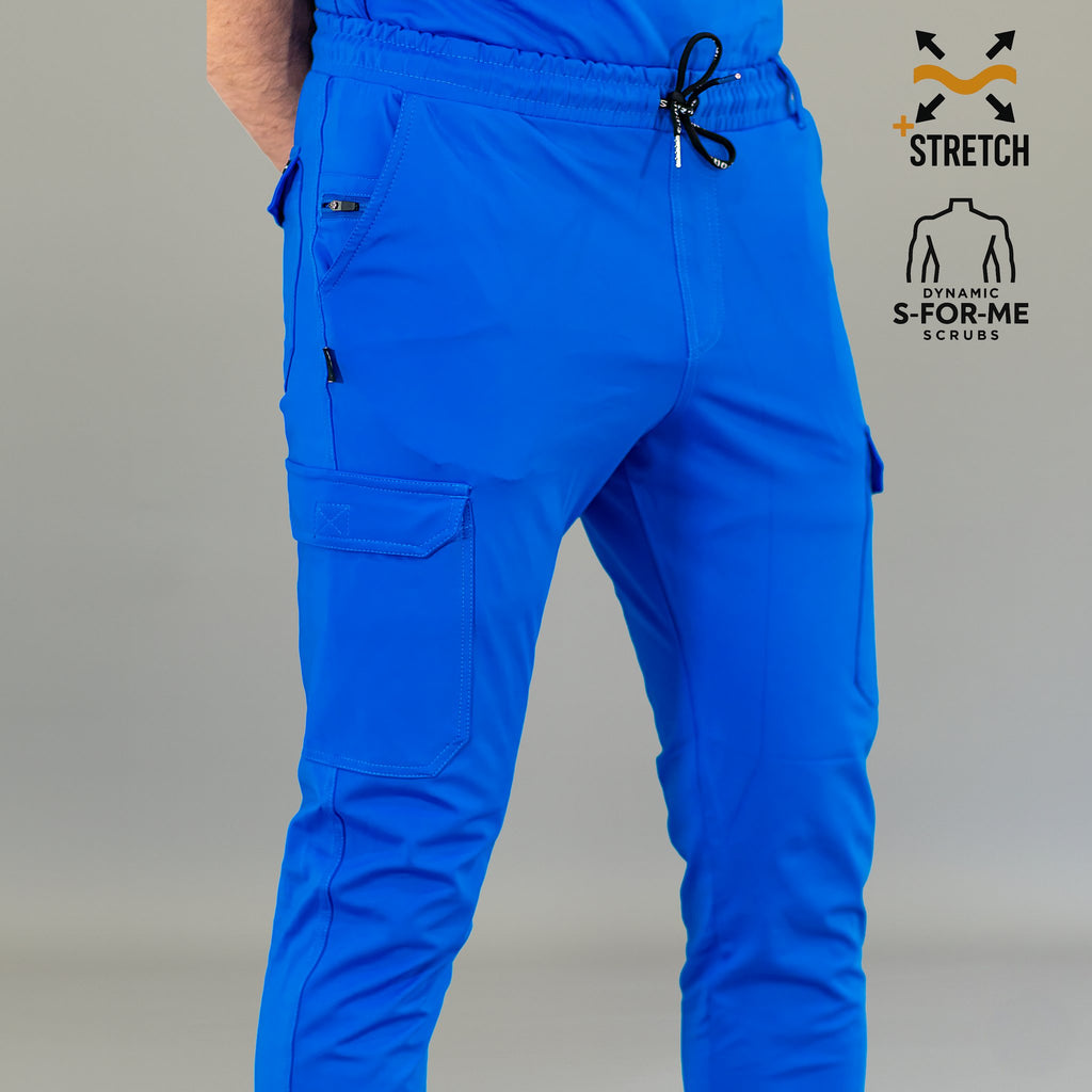 Scrub jogger azul rey hombre para clínica y hospital