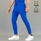 Pantalón quirúrgico azul rey hombre con bolsillos funcionales