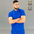 Filipina quirúrgica azul rey hombre Scrubs 901 con ajuste slim fit