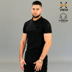 Scrub top médico hombre negro corte slim fit 901