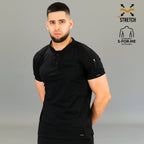 Uniforme médico negro hombre filipina quirúrgica 901 Super Stretch