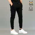 Jogger quirúrgico hombre negro 901 Super Stretch vista frontal