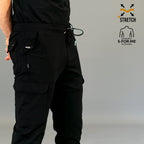 Jogger médico hombre negro cintura ajustable 901