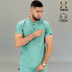 Filipina quirúrgica hombre verde menta 901 Super Stretch vista frontal