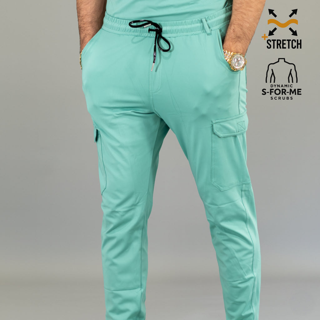 Scrub jogger verde menta hombre para profesionales de la salud