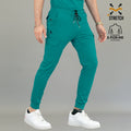 Jogger quirúrgico verde teal para hombre Scrubs 901 Super Stretch vista frontal