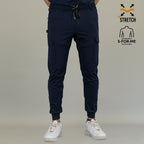 Jogger médico azul marino para hombre con bolsas cargo Scrubs 901