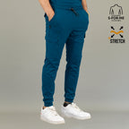 Jogger quirúrgico hombre azul caribe 901 Super Stretch vista frontal