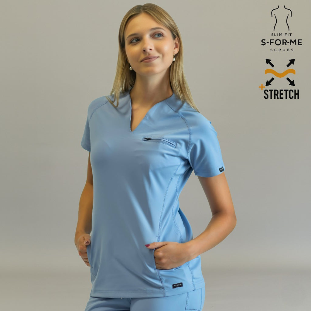 Filipina quirúrgica 915 mujer plumbago Super Stretch cuello V - Sandel Médica