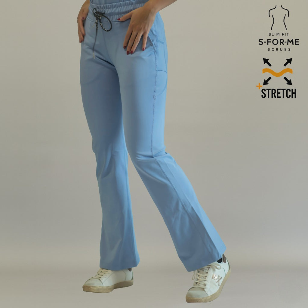 Pantalón 915 mujer plumbago acampanado - scrubs para enfermeras y doctoras