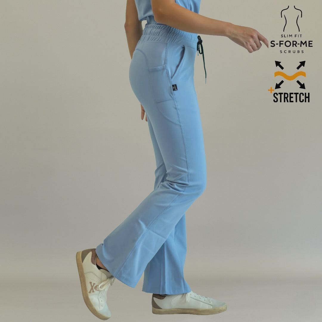 Pantalón plumbago 915 mujer - pijama quirúrgica mujer corte acampanado