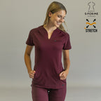 Filipina vino 915 mujer — uniforme quirúrgico mujer con cuello V y cierre