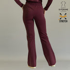 Pantalón vino 915 mujer — uniforme quirúrgico mujer corte acampanado