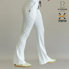 pantalon scrub 915 blanco tela con spandex uniforme quirurgico mujer sandel medica