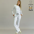 uniforme de enfermera blanco pantalon 915 acampanado ropa quirurgica sandel medica