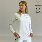 filipina 915 blanco tela super stretch con spandex uniforme quirurgico mujer sandel medica