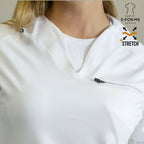 uniforme quirurgico mujer blanco filipina 915 super stretch sandel medica