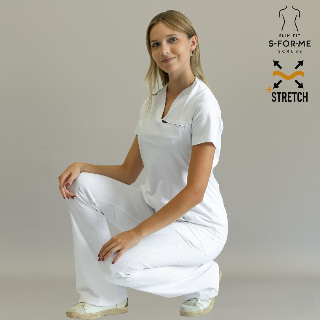 uniforme de enfermera blanco filipina 915 super stretch ropa quirurgica sandel medica