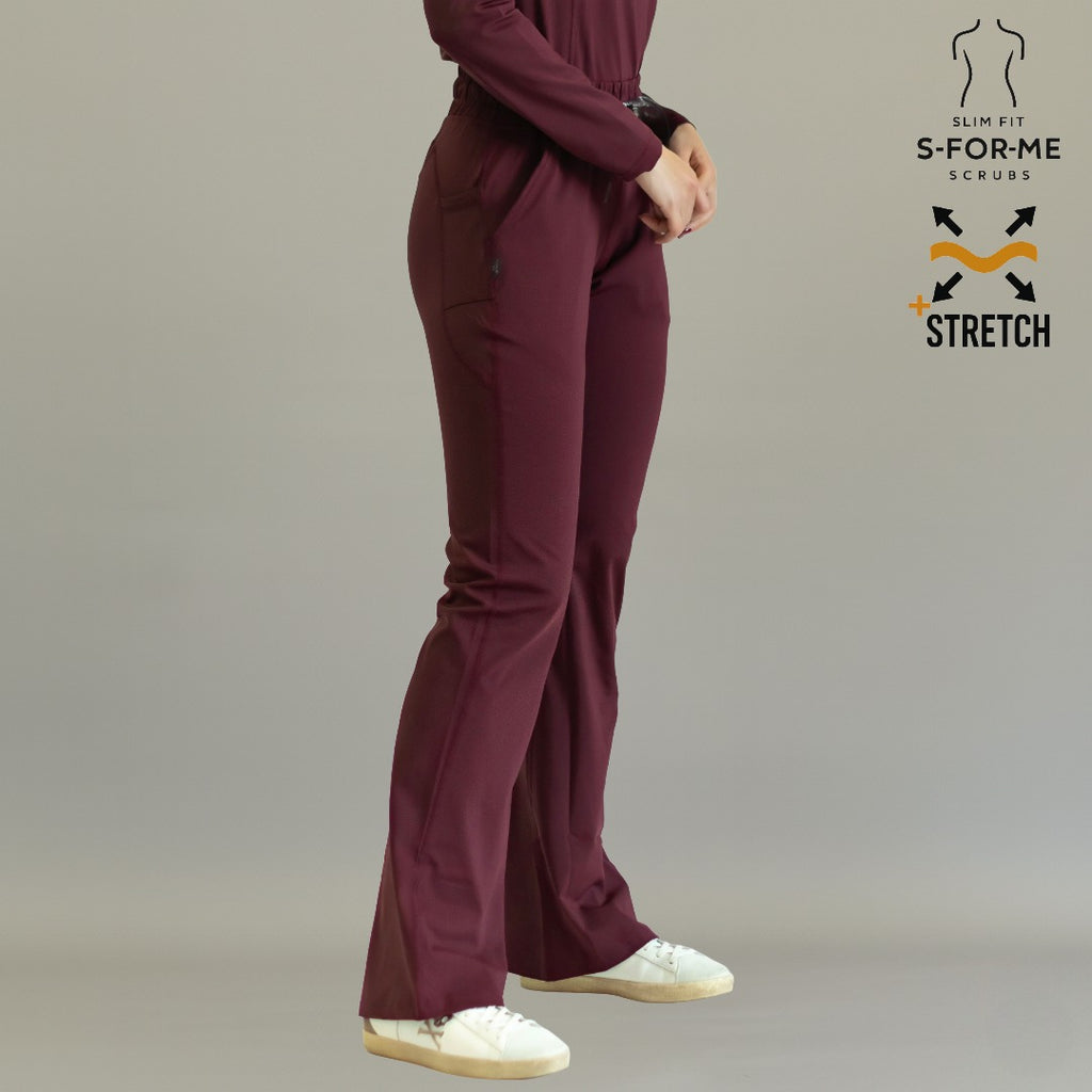 Pantalón quirúrgico vino — uniformes quirúrgicos mujer para consultorios