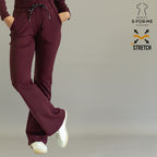 Uniforme quirúrgico mujer vino — pantalón 915 con spandex para movimiento