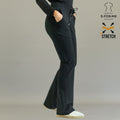 Pantalón quirúrgico mujer 915 Negro Flare Super Stretch — vista lateral silueta acampanada