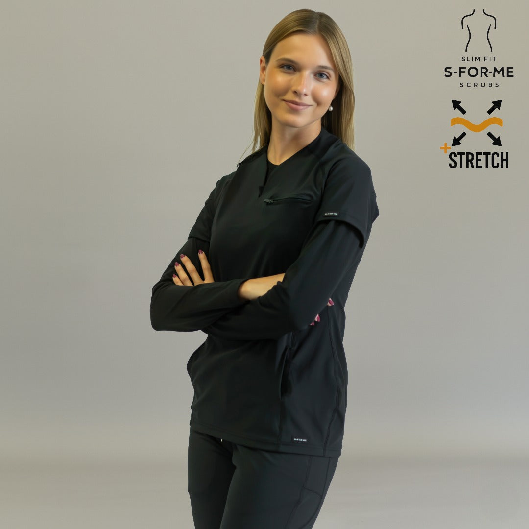 Scrub top mujer 915 Negro — vista posterior completa
