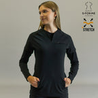 Uniforme quirúrgico mujer 915 Negro — vista tres cuartos lateral