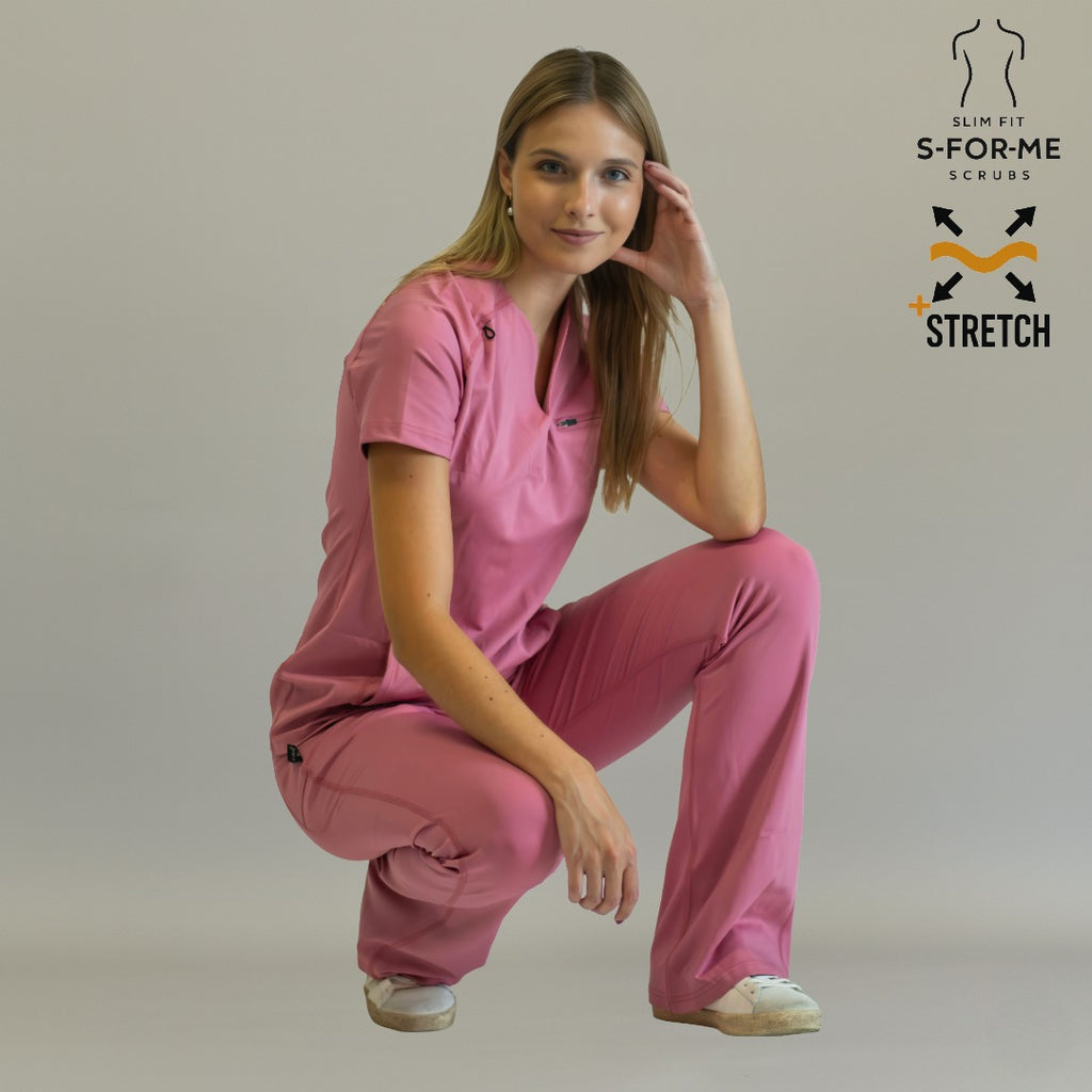 lateral filipina quirurgica 915 palo de rosa manga corta super stretch sandel medica