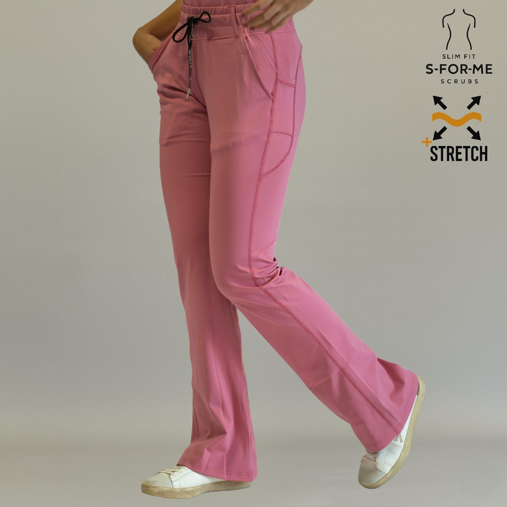 pretina ajustable pantalon quirurgico 915 mujer palo de rosa super stretch sandel medica