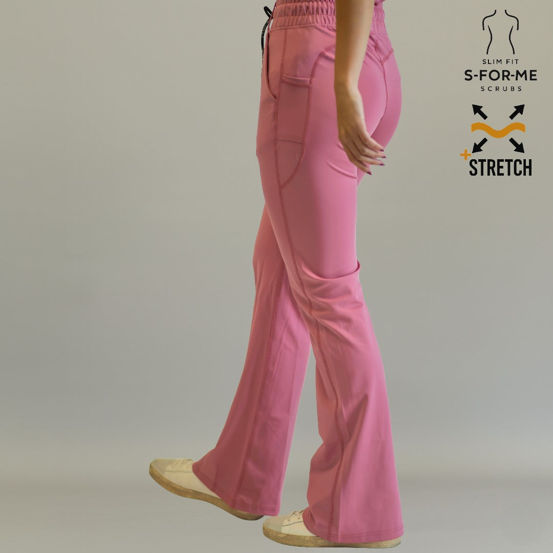 pantalon quirurgico palo de rosa 915 mujer silueta estilizada cadera sandel medica