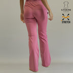 pijama quirurgica mujer 915 palo de rosa pantalon acampanado super stretch sandel medica