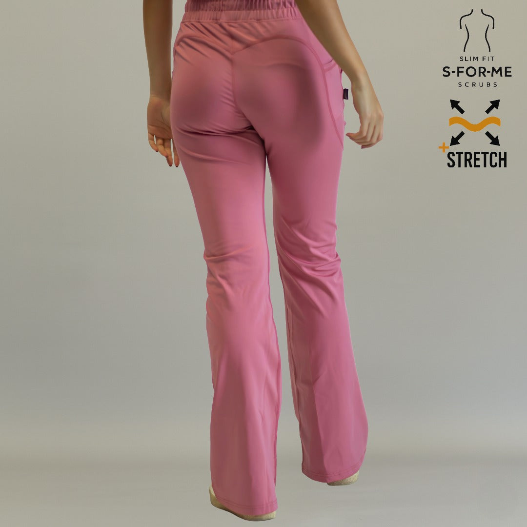 pijama quirurgica mujer 915 palo de rosa pantalon acampanado super stretch sandel medica