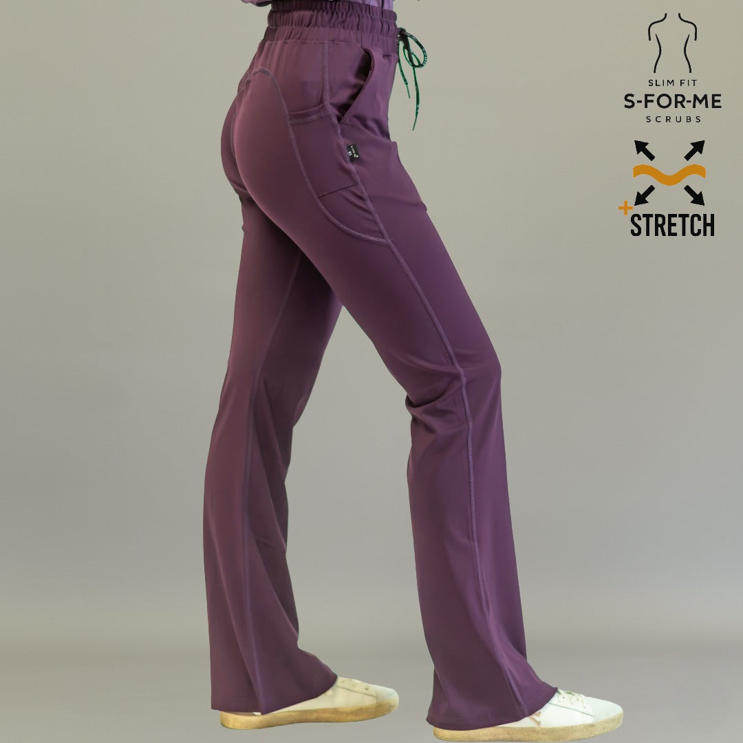pantalon medico uva mujer 915 tela super stretch detalle bolsillo Sandel Medica